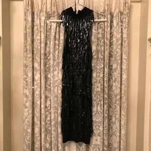 Gomez Gracia shiny tassel fringe dress